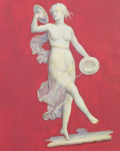 A Musa da Música, c.1800 (óleo sobre papel) de English School