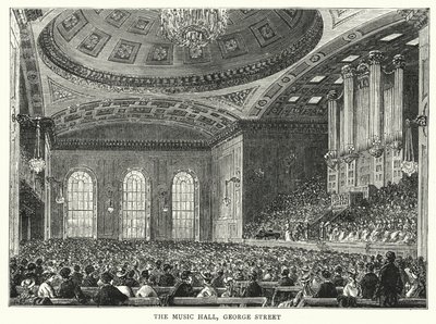 The Music Hall, George Street (gravura) de English School