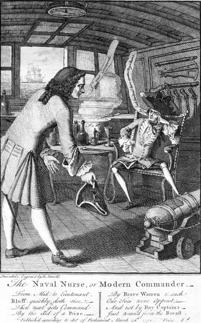 A enfermeira naval, ou comandante moderno, 1750 de English School