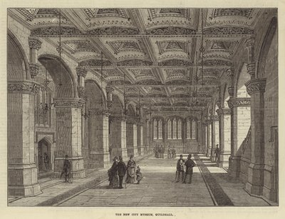 O Museu da Nova Cidade, Guildhall (gravura) de English School
