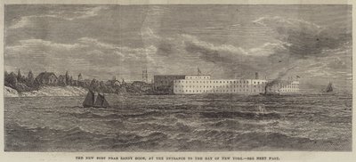 O Novo Forte perto de Sandy Hook, na Entrada da Baía de Nova Iorque (gravura) de English School