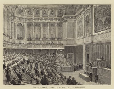A Nova Câmara Francesa de Deputados em Versalhes (gravura) de English School