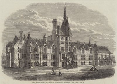 O Novo Hospital para Protestantes Franceses, Victoria Park (gravura) de English School
