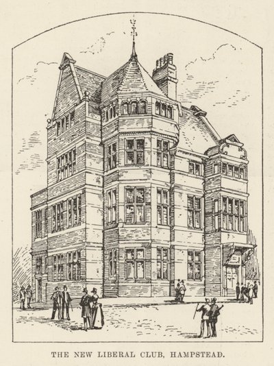 O Novo Clube Liberal, Hampstead (gravura) de English School