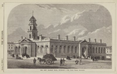 The New Market Hall, Burnley, Sr. James Green, Arquitecto (gravura) de English School