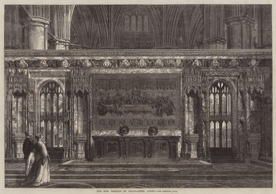 O Novo Reredos na Abadia de Westminster (gravura) de English School