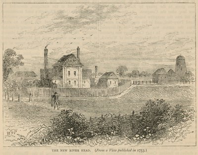 A cabeça de New River, de uma visão publicada em 1753 de English School