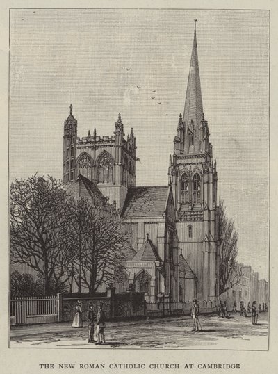 A Nova Igreja Católica Romana em Cambridge (gravura) de English School