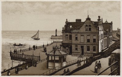 O Novo Saloon, Whitby (litho) de English School