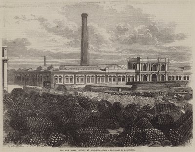 A Nova Fábrica de Conchas em Woolwich (gravura) de English School