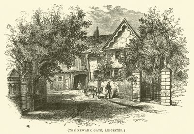 The Newark Gate, Leicester (gravura) de English School