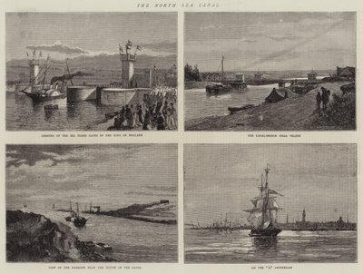 O Canal do Mar do Norte (gravura) de English School