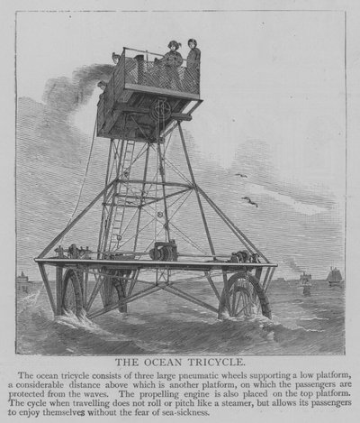 O triciclo Oceano (gravura) de English School