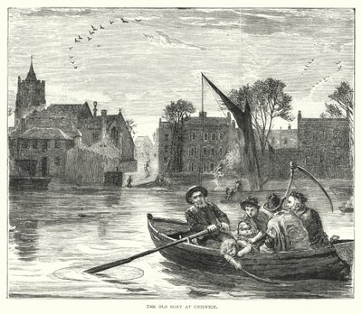 O Velho Barco em Chiswick (gravura) de English School
