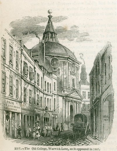 O antigo colégio de médicos em Warwick Lane de English School