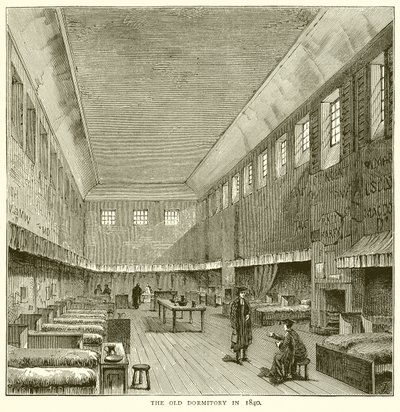 O antigo dormitório em 1840 de English School