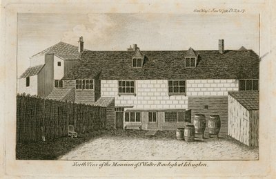 O Old Pied Bull (traseira), casa de Sir Walter Raleighs de English School