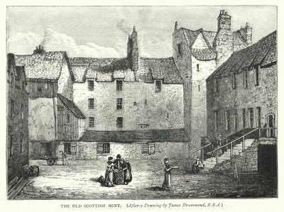The Old Scottish Mint (gravura) de English School