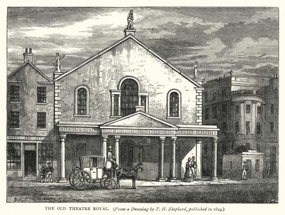 The Old Theatre Royal (gravura) de English School