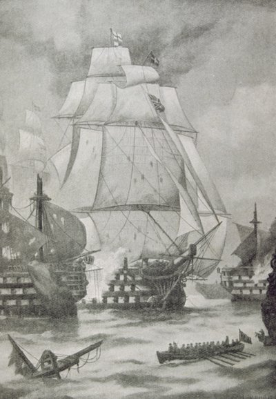 A abertura da batalha de Trafalgar de English School