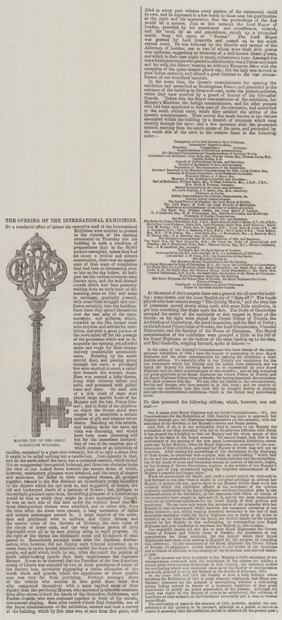A Abertura da Exposição Internacional (gravura) de English School