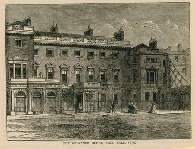 O Escritório de Ordens, Pall Mall, 1850 de English School