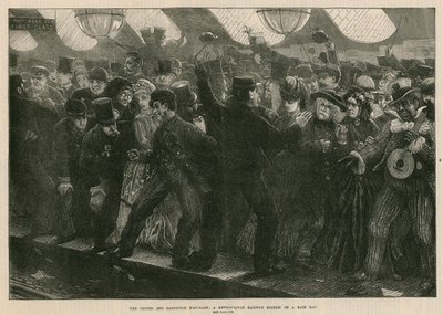 Corrida de barco em Oxford e Cambridge: uma estação de trem metropolitana em um dia de corrida de English School