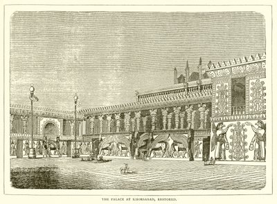 O palácio em Khorsabad, restaurado de English School