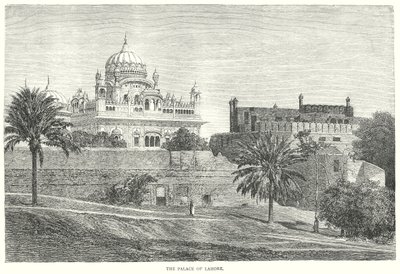 O Palácio de Lahore (gravura) de English School