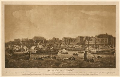 O Palácio de Whitehall, 1683 de English School