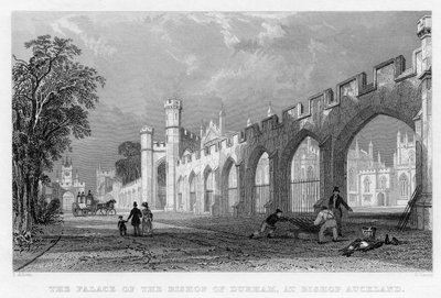 O Palácio do Bispo de Durham, no Bispo Auckland, 1833 de English School