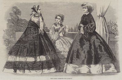 The Paris Fashions for August (gravura) de English School