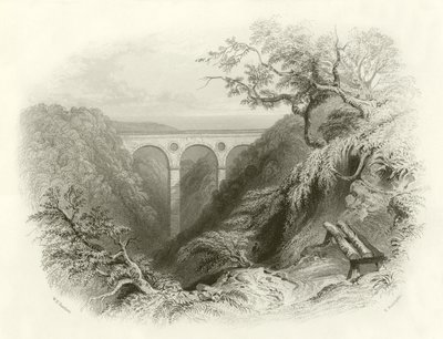 A, peaths, ponte, ravina, berwickshire de English School