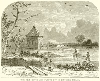 A casa de pragas e Pit Peste em campos de Finsbury de English School