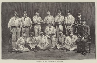 The Philadelphia Cricket Team in London (gravura) de English School