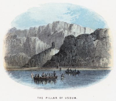 O Pilar de Usdum (gravura colorida) de English School