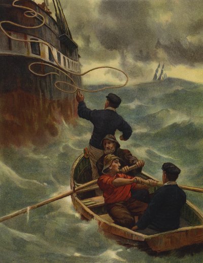 O barco-piloto (cromolito) de English School