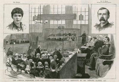 O caso de envenenamento Pimlico, o interrogatório do Sr. Bartlett pelo Sr. Edward Clarke QC de English School