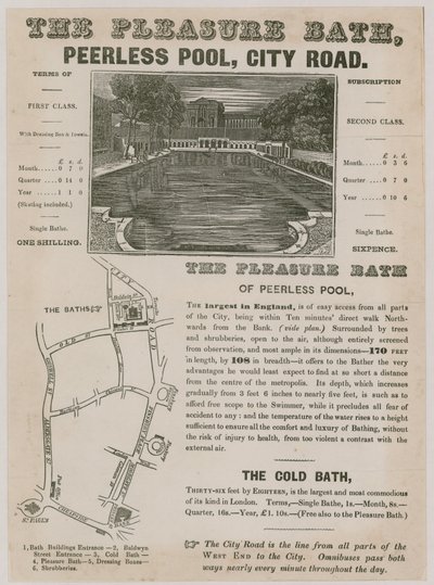 O banho de prazer, piscina inigualável, City Road de English School