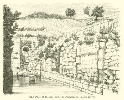 A piscina de Siloé, perto de Jerusalém, João, ix, 7 de English School