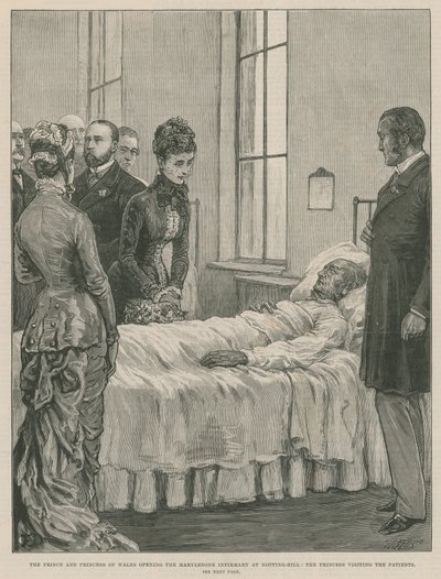 O Príncipe e a Princesa de Gales abrindo a Enfermaria de Marylebone em Notting Hill de English School