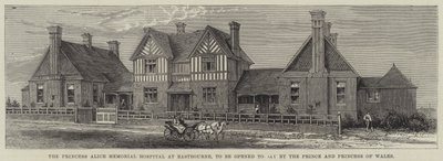 O Princess Alice Memorial Hospital em Eastbourne, a ser inaugurado hoje pelo Príncipe e Princesa de Gales (gravura) de English School