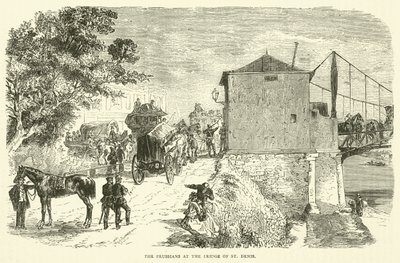 Os prussianos na ponte de St Denis, janeiro de 1871 de English School