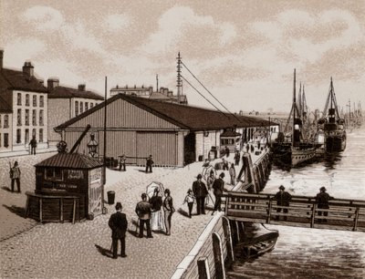 The Quay, Belfast (litho) de English School