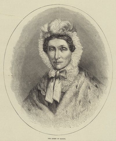 A Rainha da Saxônia (gravura) de English School