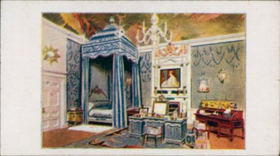 A Casa de Bonecas da Rainha: O Quarto da Rainha II (litografia a cores) de English School