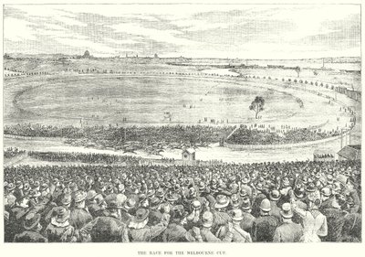 A corrida para a Taça de Melbourne (gravura) de English School