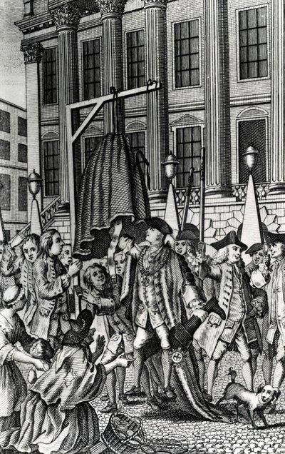 O estupro do casaco Petti, 1768 de English School