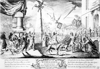 A Rebelião exibida, 1745 de English School