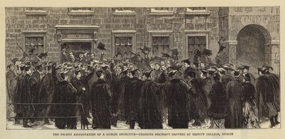O recente assassinato de um detetive de Dublin, presidindo o sargento Danvers no Trinity College, Dublin de English School